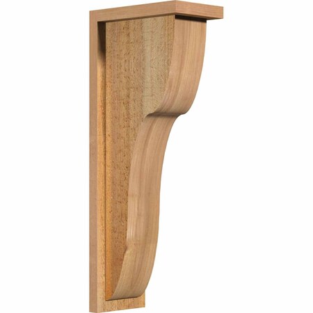 Ekena Millwork Carmel Rough Sawn Corbel w/Backplate, Western Red Cedar, 6"W x 10"D x 26"H COR06X10X26CAR01RWR